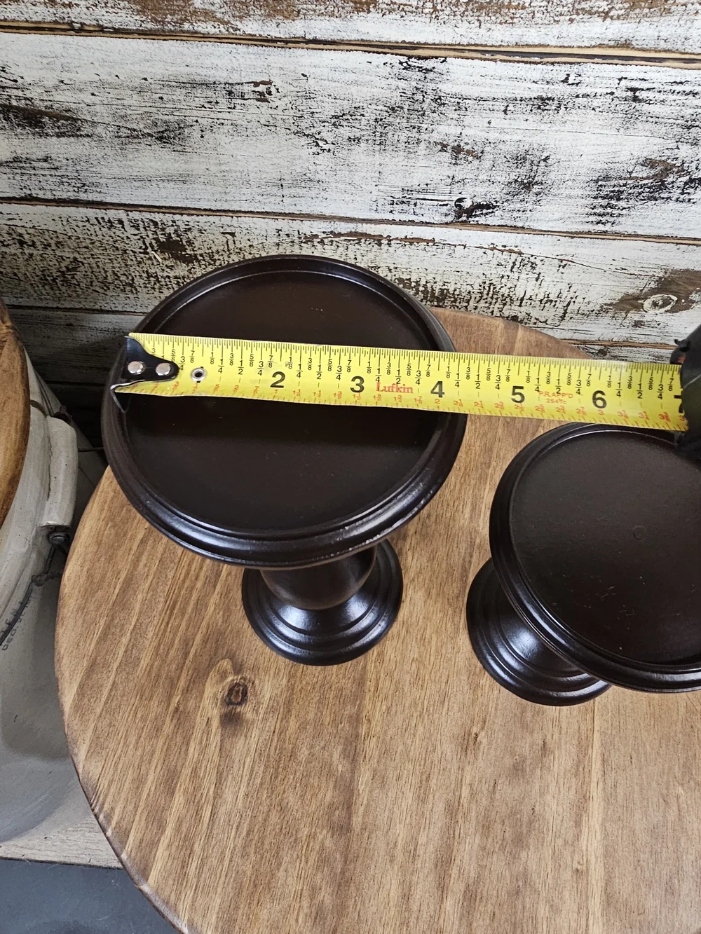 Classic Brown Candle Holder Pair